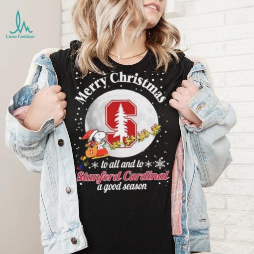 Peanuts Snoopy Merry Christmas To All And To All A Stanford Cardinal A Good Season Shirt