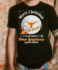 Peanuts Snoopy Merry Christmas To All And To All A Texas Longhorns A Good Season Shirt