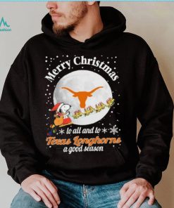 Peanuts Snoopy Merry Christmas To All And To All A Texas Longhorns A Good Season Shirt
