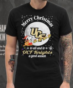 Peanuts Snoopy Merry Christmas To All And To All A UCF Knights A Good Season Shirt