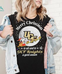 Peanuts Snoopy Merry Christmas To All And To All A UCF Knights A Good Season Shirt