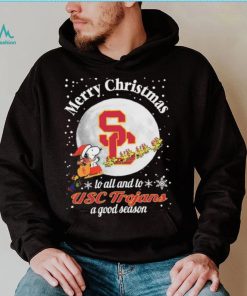 Peanuts Snoopy Merry Christmas To All And To All A USC Trojans A Good Season Shirt