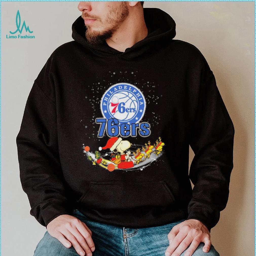 Peanuts Snoopy Riding Reindeer Woodstock Philadelphia 76ers Christmas Shirt Peanuts Snoopy Riding Reindeer Woodstock Philadelphia 76ers Christmas Shirt