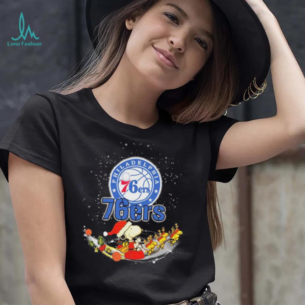 Peanuts Snoopy Riding Reindeer Woodstock Philadelphia 76ers Christmas Shirt Peanuts Snoopy Riding Reindeer Woodstock Philadelphia 76ers Christmas Shirt