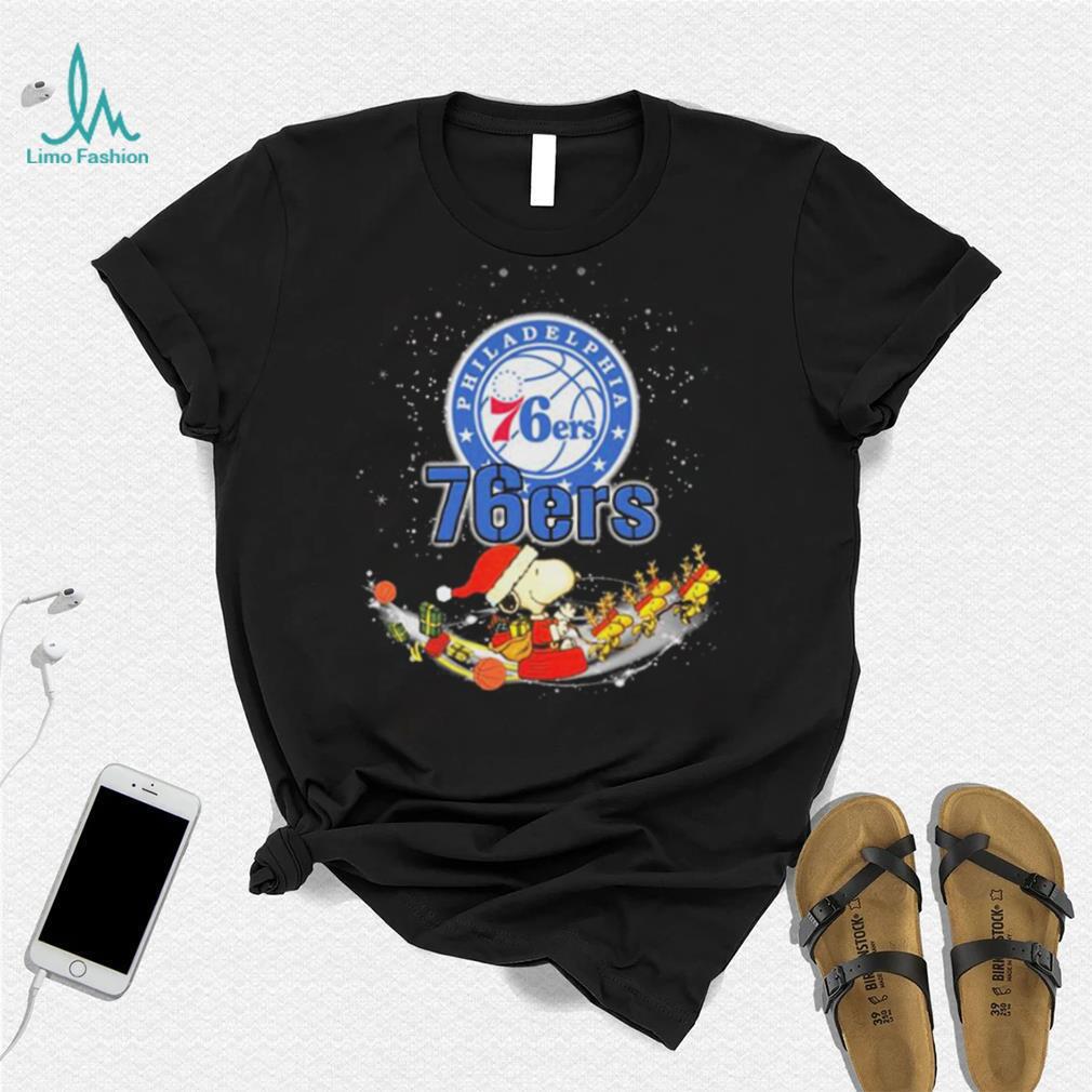 Peanuts Snoopy Riding Reindeer Woodstock Philadelphia 76ers Christmas Shirt Peanuts Snoopy Riding Reindeer Woodstock Philadelphia 76ers Christmas Shirt