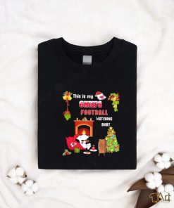 Peanuts Snoopy This Is My Kansas City Chiefs Football Watching Christmas Shirt