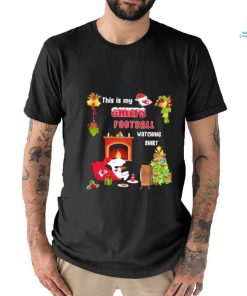 Peanuts Snoopy This Is My Kansas City Chiefs Football Watching Christmas Shirt