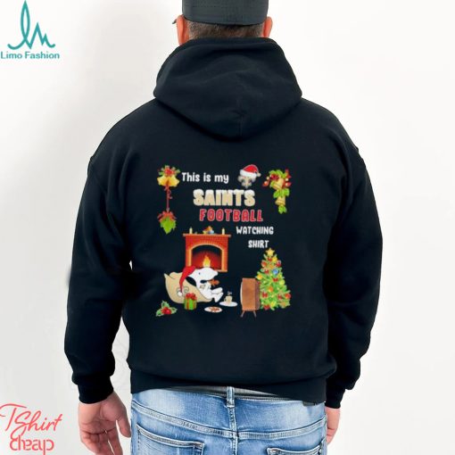 Peanuts Snoopy This Is My New Orleans Saints Football Watching Christmas Shirt