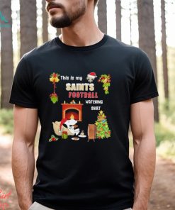 Peanuts Snoopy This Is My New Orleans Saints Football Watching Christmas Shirt