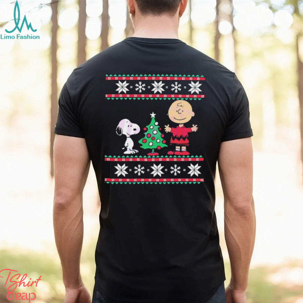 Peanuts Snoopy and Charlie Christmas Tree Shirt Peanuts Snoopy and Charlie Christmas Tree Shirt