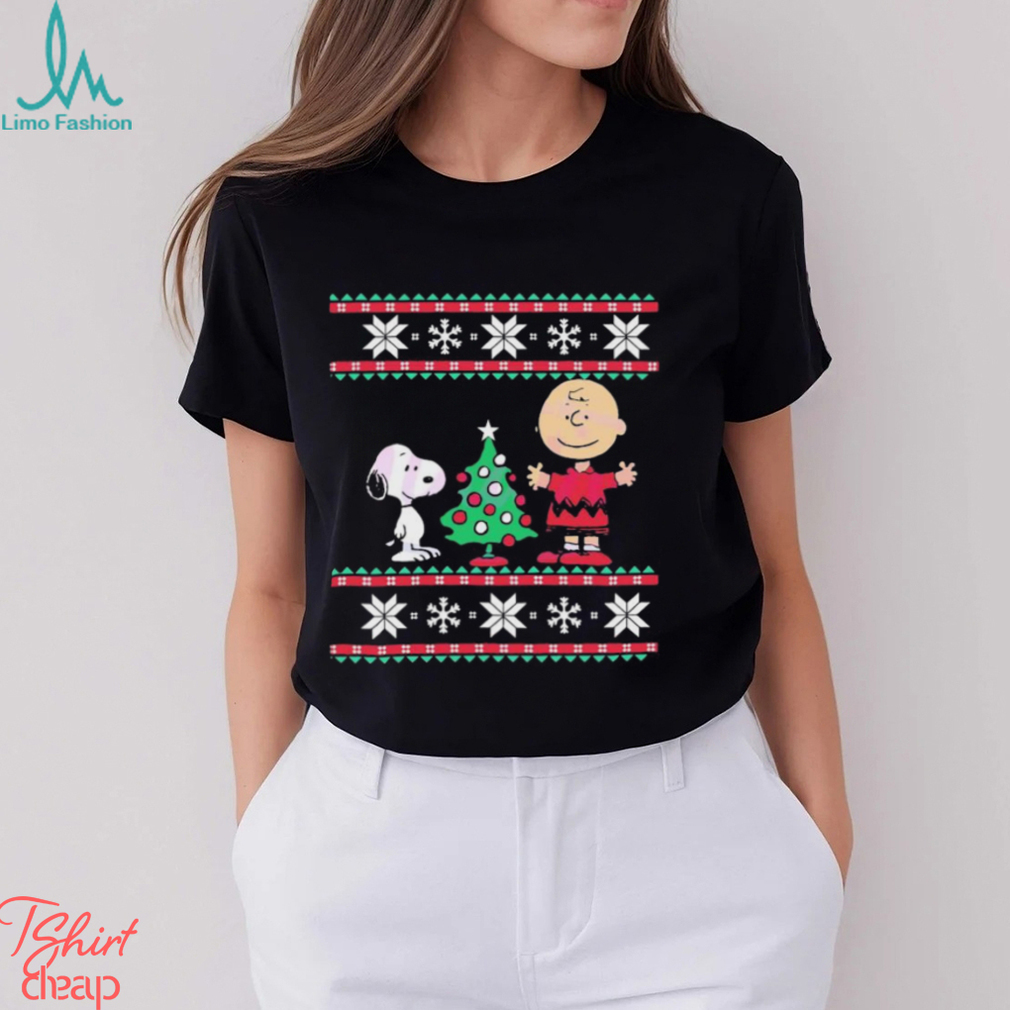 Peanuts Snoopy and Charlie Christmas Tree Shirt Peanuts Snoopy and Charlie Christmas Tree Shirt