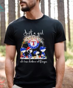 Peanuts just a girl who loves Christmas and Rangers shirt