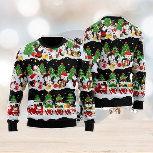 Penguin 3D Ugly Christmas Sweater Gift For Family Christmas Gift