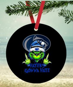 Penn State Nittany Lions Grinch Santa Middle finger haters gonna hate ornament