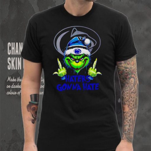 Penn State Nittany Lions Grinch middle finger haters gonna hate shirt