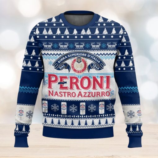 Peroni Nastro Azzurro Ugly Christmas Sweater 2023 Christmas Gift 3D Sweater