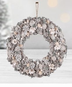 Personalised Morning Frost Wreath 50cm