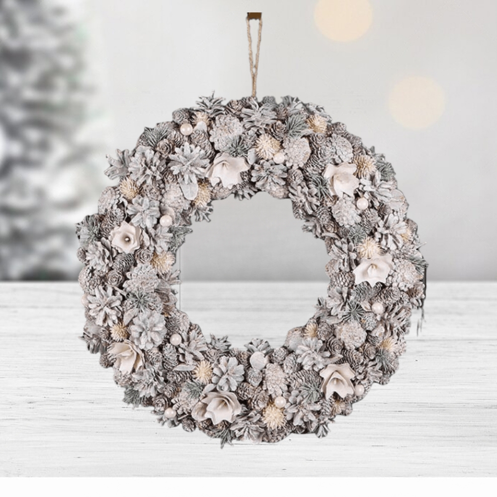 Personalised Morning Frost Wreath 50cm Personalised Morning Frost Wreath 50cm