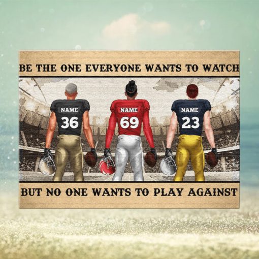 Personalized American Football Player Poster   Player Art   Be The One Everyone Wants To Watch