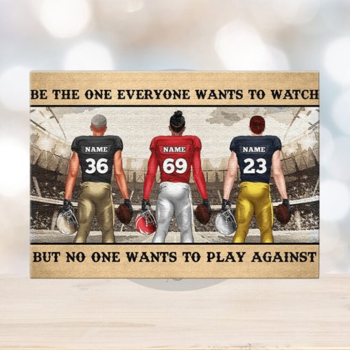 Personalized American Football Player Poster   Player Art   Be The One Everyone Wants To Watch