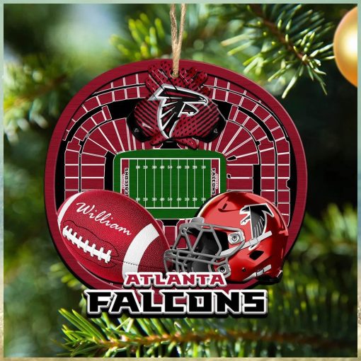 Personalized Atlanta Falcons Ornament NFL Stadium Your Name