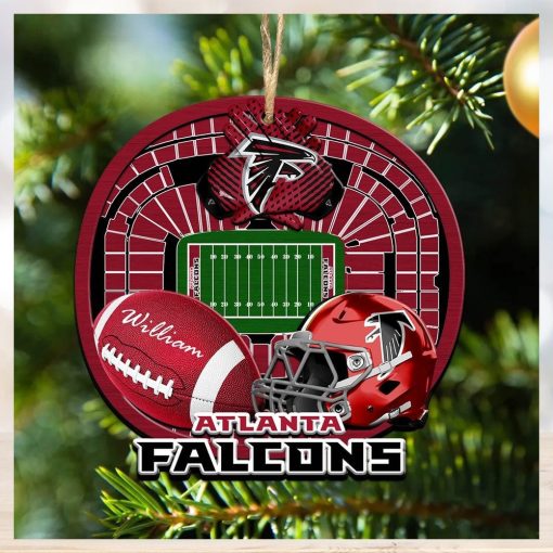 Personalized Atlanta Falcons Ornament NFL Stadium Your Name