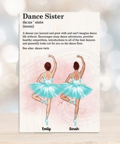 Personalized Ballerina Bestie Canvas Prints Gift For Besties Ballet Dance Sisters Definition