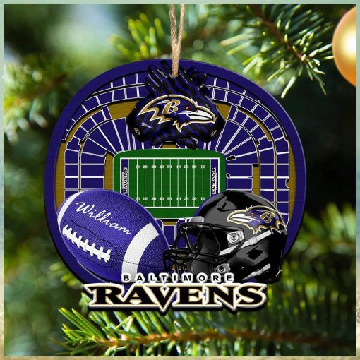 Personalized Baltimore Ravens Ornament NFL Stadium Your Name