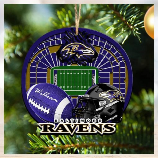 Personalized Baltimore Ravens Ornament NFL Stadium Your Name