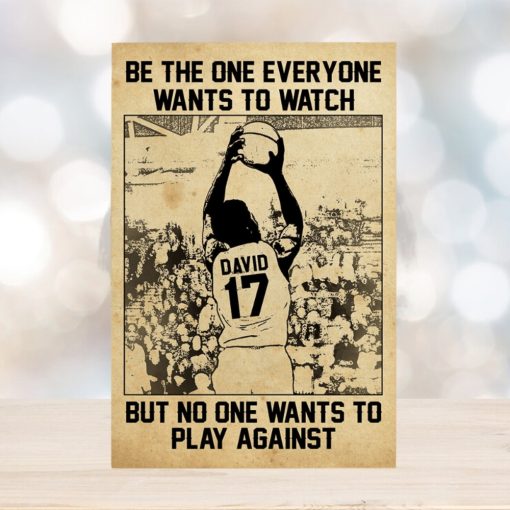 Personalized Basketball Player Poster   Be The One Everyone Wants To Watch   Vintage