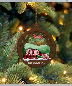 Personalized Bear Every Child Matters Ornament Merry Christmas Ornament Xmas Decorations
