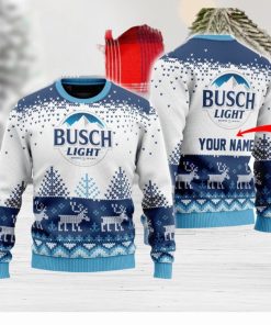 Personalized Busch Light Reindeer Ugly Sweater Beer For Fans Gift Christmas Holidays