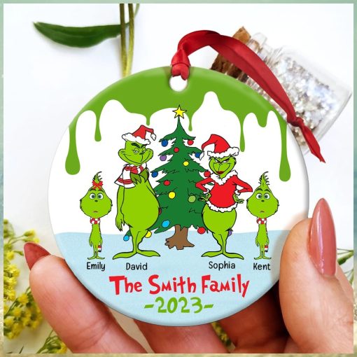 Personalized Ceramic Circle Ornament