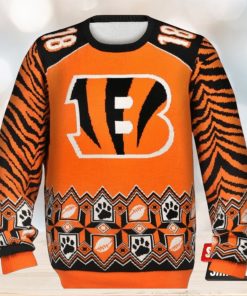 Personalized Cincinnati Bengals Custom Name Number Ugly Christmas Sweaters