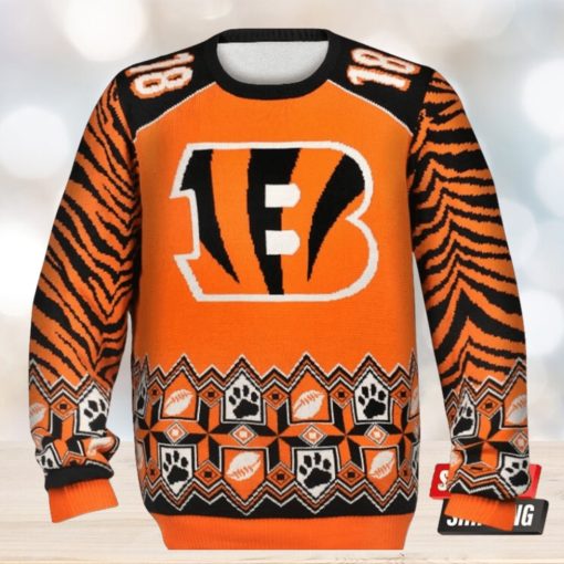 Personalized Cincinnati Bengals Custom Name Number Ugly Christmas Sweaters