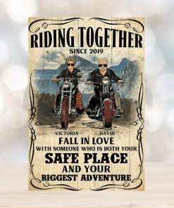 Personalized Couple Biker Poster Riding Together And Fall In Love Marriage Chapter, hoodie, sweater, long sleeve and tank top Personalized Couple Biker Poster Riding Together And Fall In Love Marriage Chapter