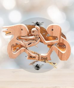 Personalized Couple With Baby Wood Puzzle, Home Decoration For Couple, Christmas Gifts For Couple