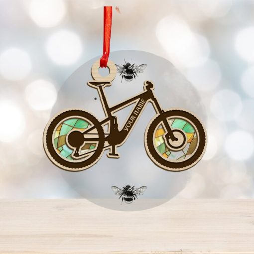 Personalized Cycling Bicycle Christmas Ornament