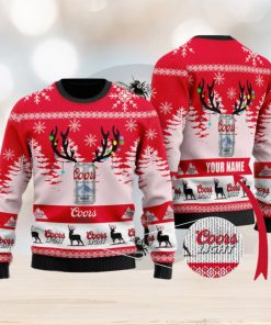 Personalized Deer Coors Light Christmas Sweater