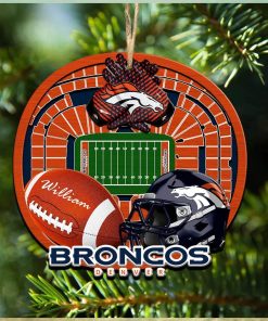 Personalized Denver Broncos Ornament NFL Stadium Your Name