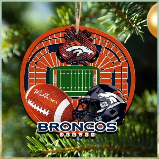 Personalized Denver Broncos Ornament NFL Stadium Your Name