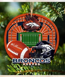 Personalized Denver Broncos Ornament NFL Stadium Your Name