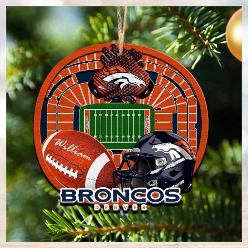 Personalized Denver Broncos Ornament NFL Stadium Your Name