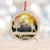 Motocross Racing Personalized Suncatcher Ornament