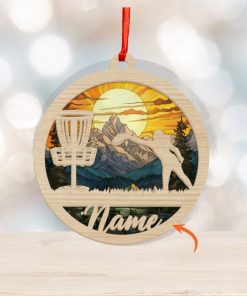 Personalized Disc Golf Women Christmas Ornament