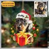Personalized Dog Photo Dachshund Christmas Ornament Custom Dog Ornament With Picture