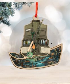 Personalized Fishing Boat Christmas Ornament