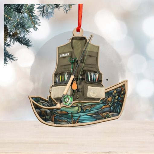 Personalized Fishing Boat Christmas Ornament