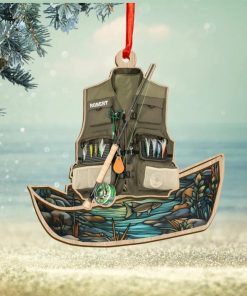 Personalized Fishing Boat Christmas Ornament