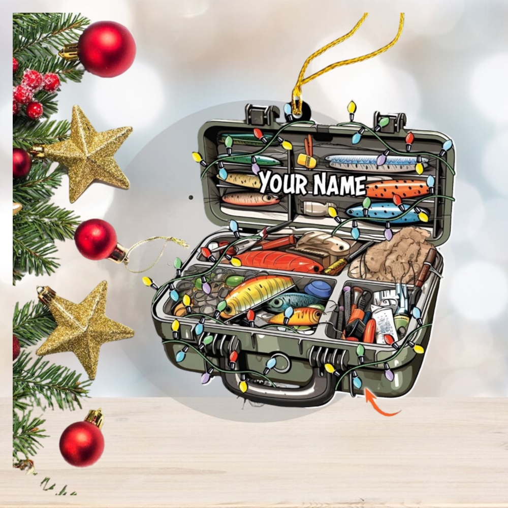 Personalized Fishing Tackle Box Acrylic Ornament - Limotees